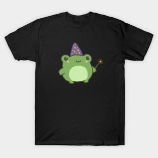 Frog Wand: A Magic Cottagecore Aesthetic with a Dash of Cute and Witchy Energy T-Shirt